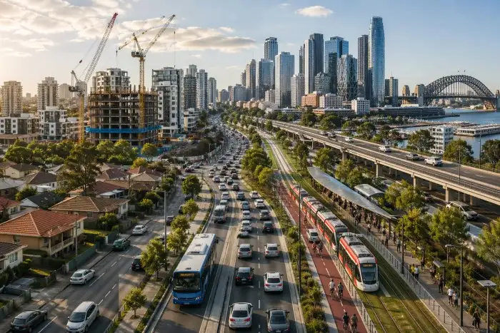 urban growth changing road transport australian cities