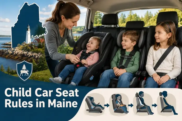 child seat car rules in maine