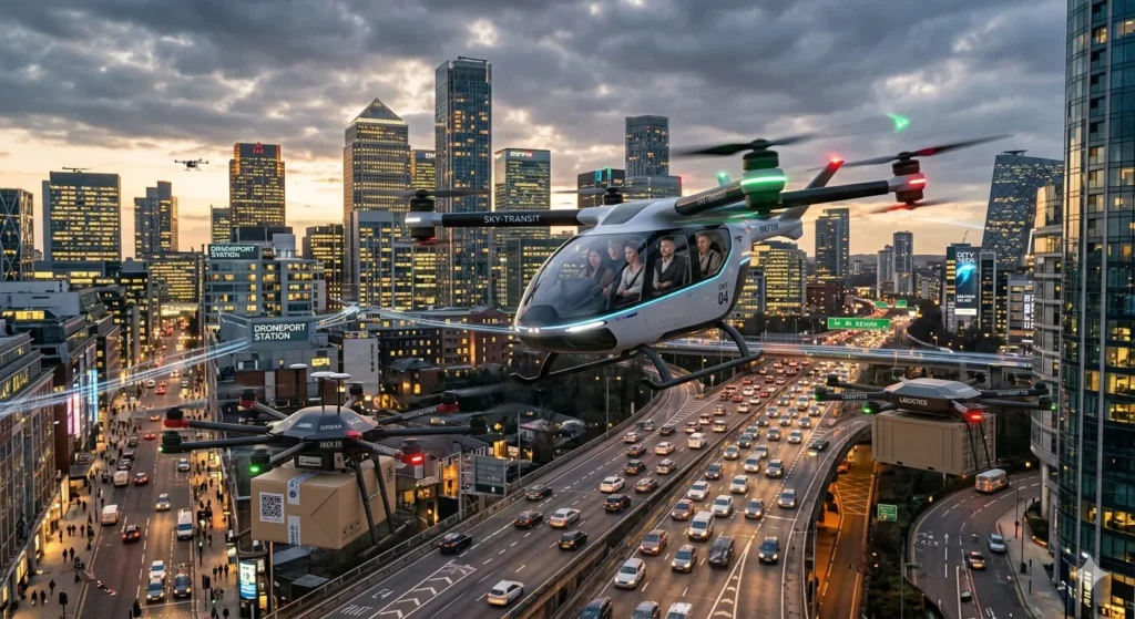 Urban transportation using drones