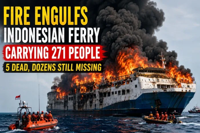 Fire Engulfs Indonesian Ferry Carrying 271 People