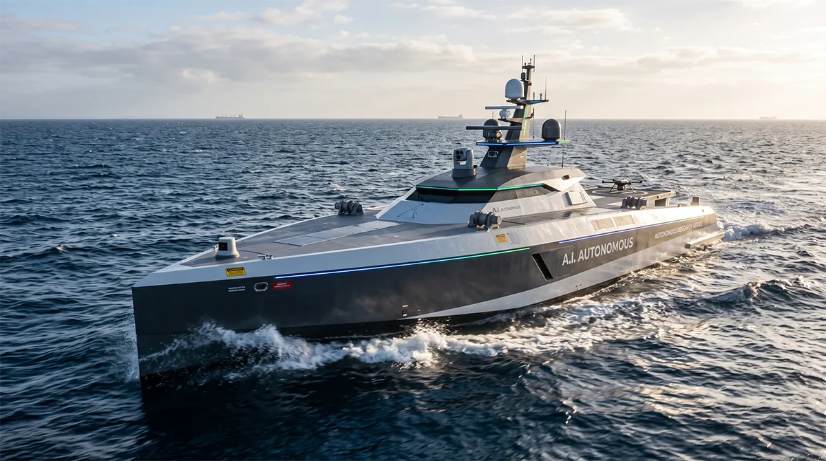 AI driven autonomous defence vessel